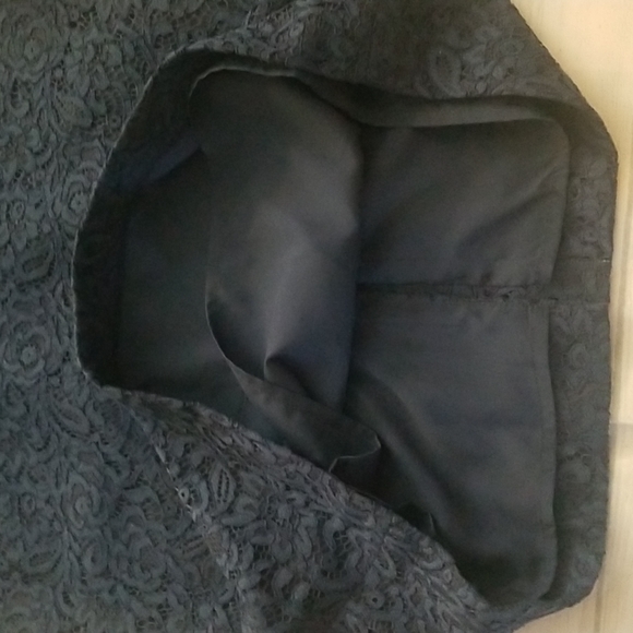 Gal Meets Glam Collection Navy Blue Lace Midi Sheath Dress - Picture 9 of 10